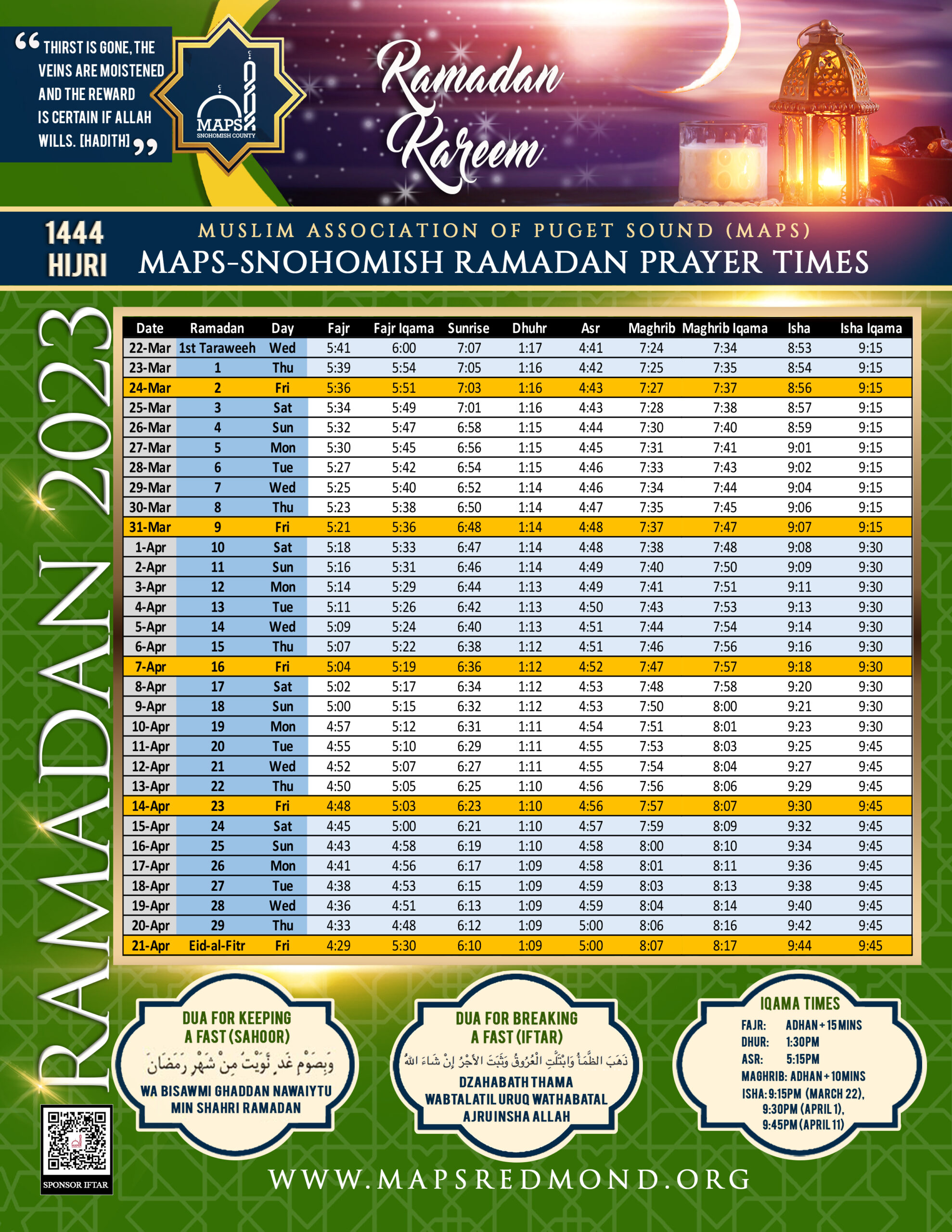 Ramadan Snohomish County MAPS