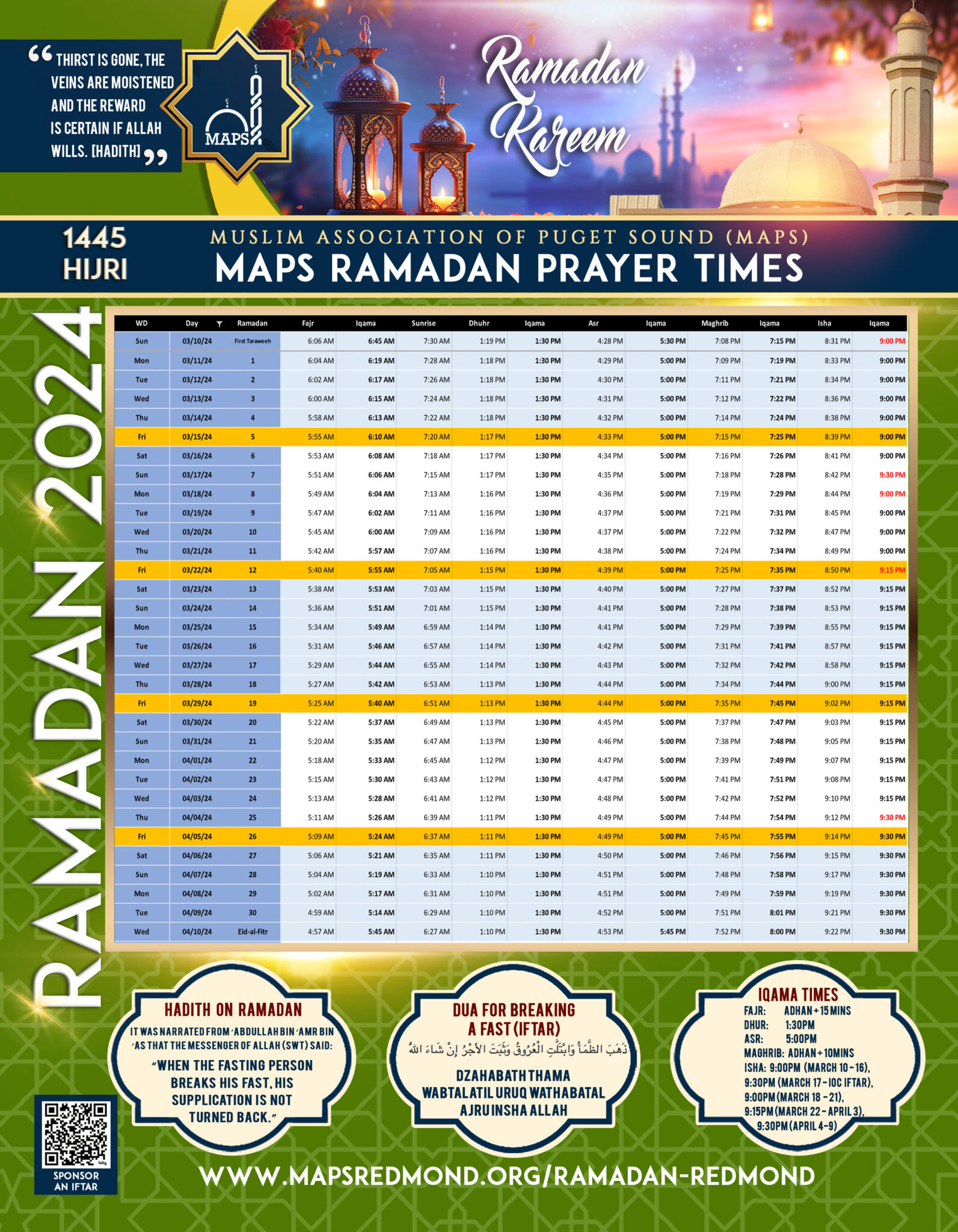 Ramadan Redmond MAPS