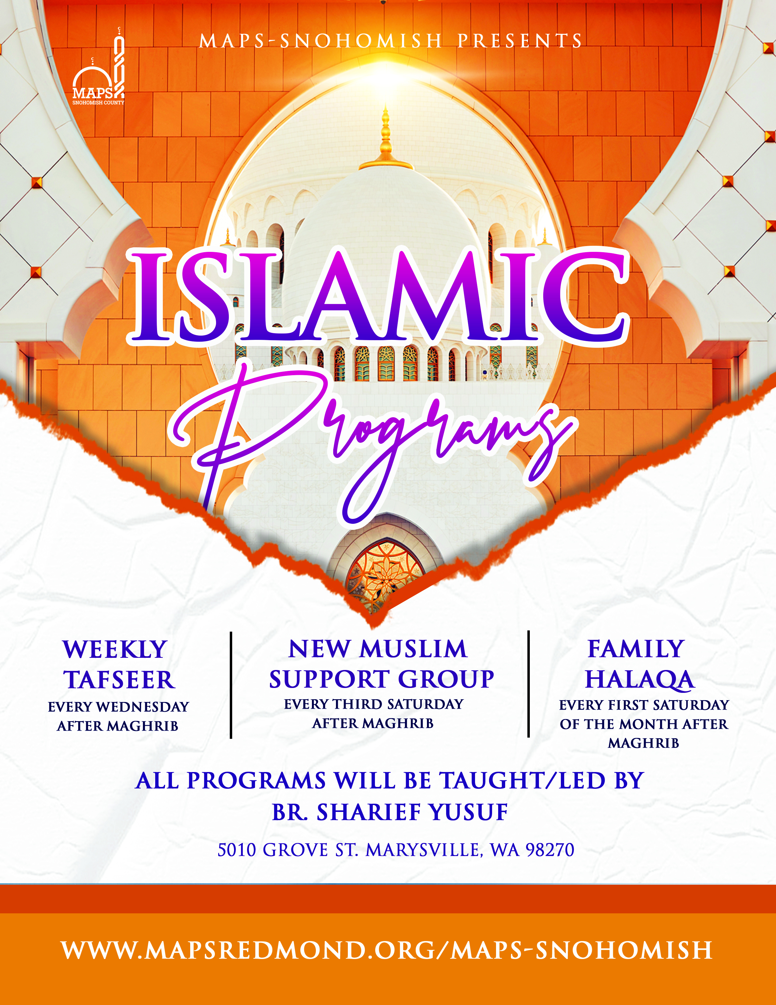MAPS-Snohomish Islamic Programs flyer